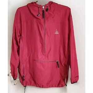 Vintage Nike ACG Kangaroo Pocket Quarter Zip Hooded Light Windbreaker Jacket MED
